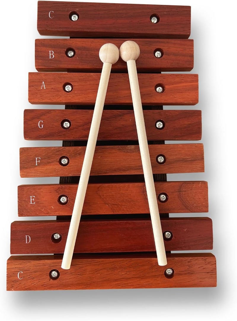 summvox 8 Notes Wooden Xylophone with 2 Wooden Mallets,Wooden Glockenspiel,Birthday Gift,Music Tools,Perfect for Beginners (Simple packaging,Environmental priority) - Image 1